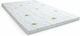 Pucioasa Topper Single Spumă de memorie Impregnat cu Aloe Vera & Husă Detașabilă 90x200x5buc