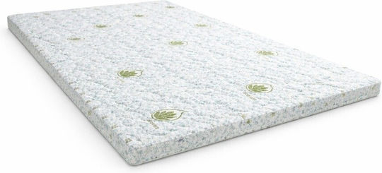Pucioasa Topper Single Spumă de memorie Impregnat cu Aloe Vera & Husă Detașabilă 90x200x5buc