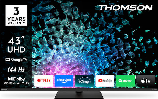 Thomson Smart Τηλεόραση 43" 4K UHD Mini LED 43MG7C15 HDR (2025)