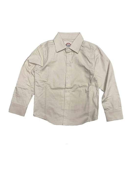 Joyce Kids Shirt Long Sleeve Beige