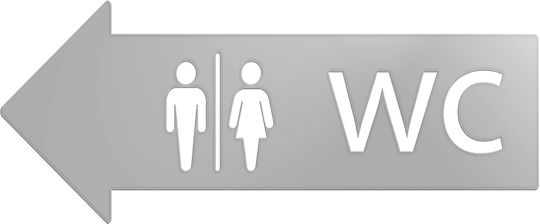 Πινακίδα Κατεύθυνσης Wc Ανοξειδωτο-ατσαλι-inox Πινακίδα-κατεύθυνσης-αριστερά
