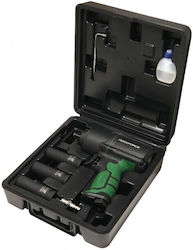 Pneumatic Impact Wrench Short Spindle 1450 Nm 1/2″ Rockforce Sockets Case