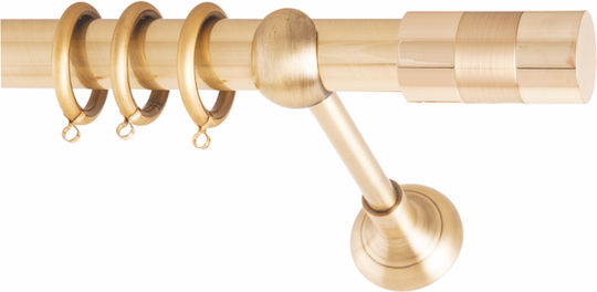Frans Metallisch Vorhangstange Diva Einfach Φ25mm 300cm Oro Mat