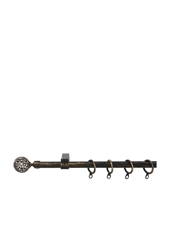 Extendable Metallic Curtain Pole Toledo Single ...