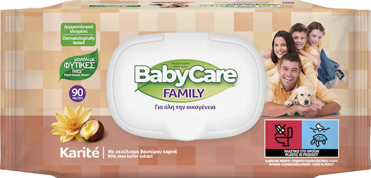 BabyCare Family Karite Servetele Umede Bebelusi Fără Alcool și Parabeni 12x90 Bucăți