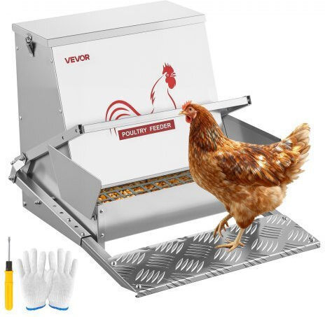 Vevor Automatic Metal Feeder for Chickens and Poultry with Capacity 18.14kg