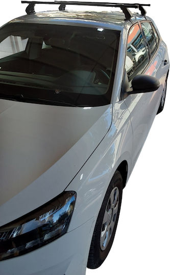 Hermes Μπάρες Οροφής Μεταλλικές για Skoda Fabia 2015-2021 (Σετ με πόδια)