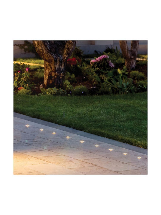 Zambelis Lights Спот Външна Стояща Лампа LED 1W с Топло Бяла Светлина IP65 Сива