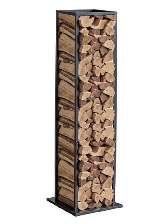 Vivatechnix Inox Raft Depozitare lemne 33x32x112cm Gri