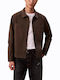 Long Sleeve Cotton Overshirt Khaki