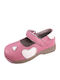 Παιδικές Μπαλαρίνες mit Bügel- und Schleifenverschluss Leder Rosa