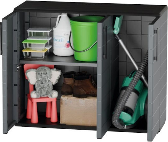 Triple Door Wardrobe Plain Plastic 102x37x84cm