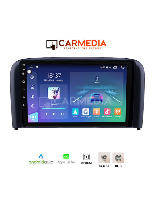 Carmedia Car Audio System for Volvo S80 1998-2006 (Bluetooth/USB/WiFi/GPS/Apple-Carplay/Android-Auto) with Touch Screen 12.3"