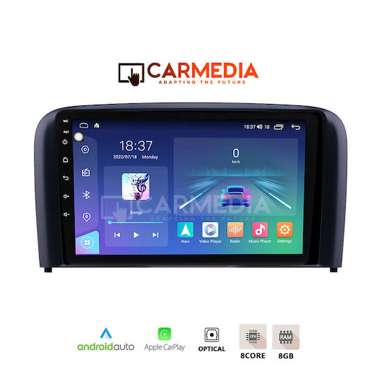 Carmedia Ηχοσύστημα Αυτοκινήτου για Volvo S80 1998-2006 (Bluetooth/USB/WiFi/GPS/Apple-Carplay/Android-Auto) με Οθόνη Αφής 12.3"