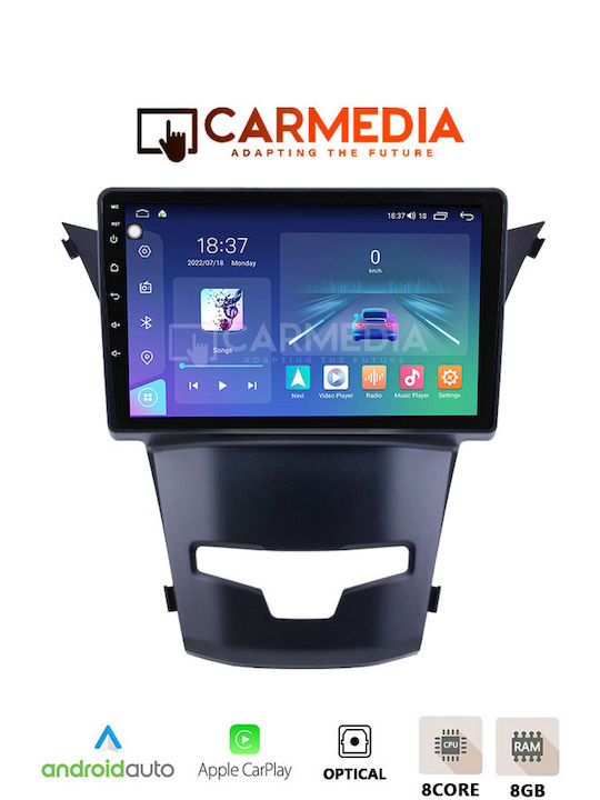 Carmedia Car Audio System for Ssangyong Korando 2014 (Bluetooth/USB/WiFi/GPS/Apple-Carplay/Android-Auto) with Touch Screen 12.3"
