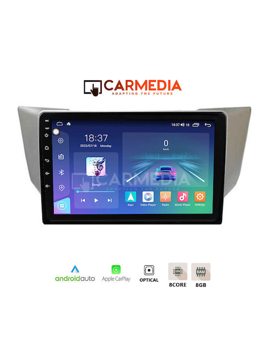 Carmedia Car Audio System for Lexus RX 2003-2008 (Bluetooth/USB/WiFi/GPS/Apple-Carplay/Android-Auto) with Touch Screen 12.3"
