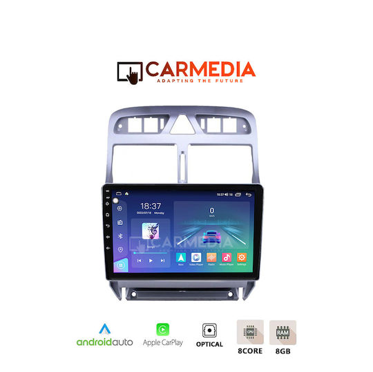 Carmedia Car Audio System for Peugeot 307 2001-2008 (Bluetooth/USB/WiFi/GPS/Apple-Carplay/Android-Auto) with Touch Screen 12.3"