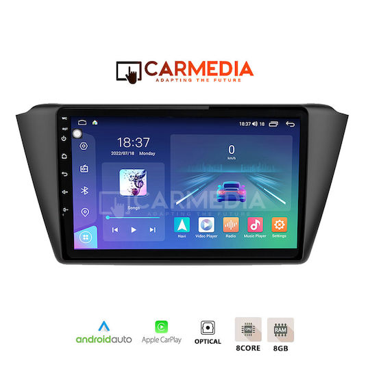 Carmedia Car Audio System for Skoda Fabia 2015 (Bluetooth/USB/WiFi/GPS/Apple-Carplay/Android-Auto) with Touch Screen 12.3"