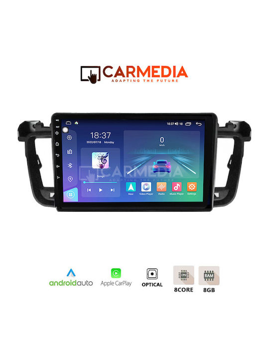 Carmedia Car Audio System for Peugeot 508 2010-2015 (Bluetooth/USB/WiFi/GPS/Apple-Carplay/Android-Auto) with Touch Screen 12.3"