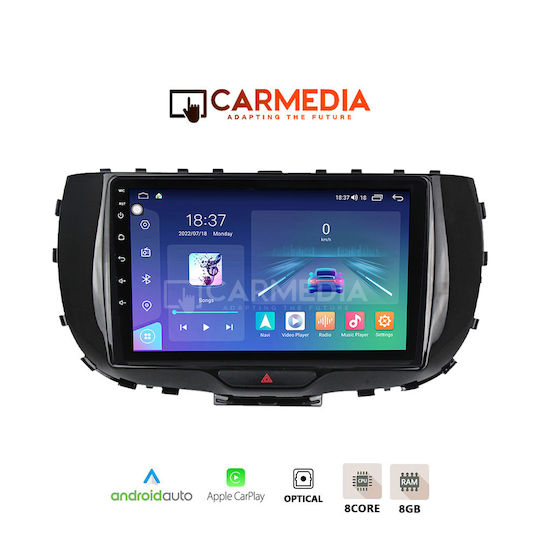 Carmedia Car Audio System for Kia Soul 2019 (Bluetooth/USB/WiFi/GPS/Apple-Carplay/Android-Auto) with Touch Screen 12.3"