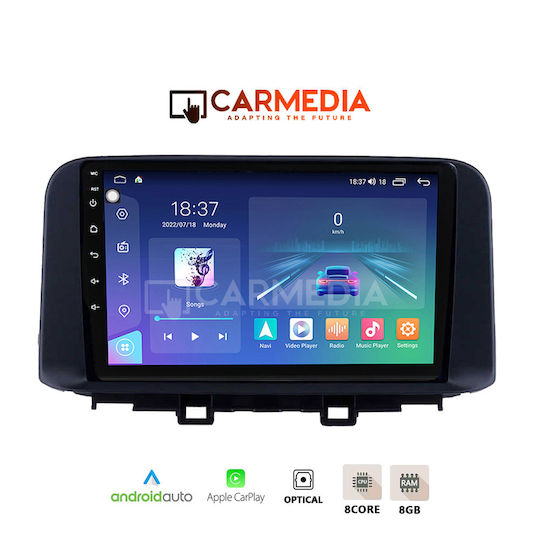 Carmedia Car Audio System for Hyundai Kona 2017 (Bluetooth/USB/WiFi/GPS/Apple-Carplay/Android-Auto) with Touch Screen 12.3"