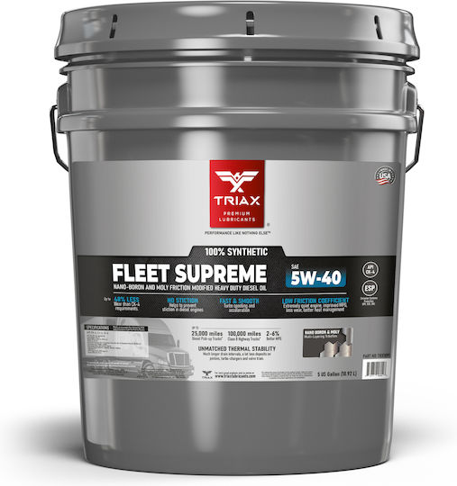 Triax Fleet Supreme Synthetic Car Oil 5W-40 18.92lt TRX1091