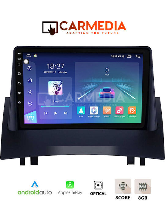 Carmedia Car Audio System for Renault Megane 2002-2008 (Bluetooth/USB/WiFi/GPS/Apple-Carplay/Android-Auto) with Touch Screen 12.3"