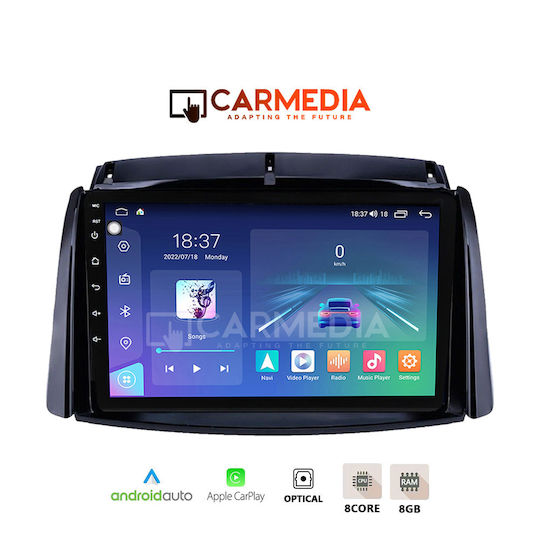 Carmedia Ηχοσύστημα Αυτοκινήτου για Renault Koleos 2006-2016 (Bluetooth/USB/WiFi/GPS/Apple-Carplay/Android-Auto) με Οθόνη Αφής 12.3"
