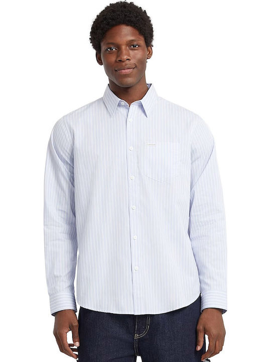 Shirt Long-sleeved Shirt Striped Blue