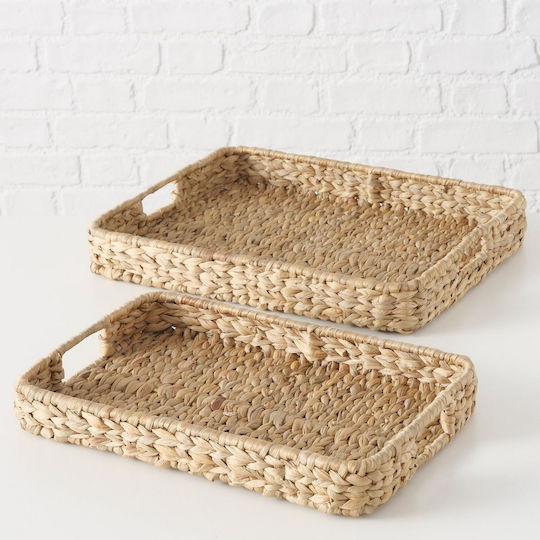 MSA Tavă Decorativă Rattan Dreptunghiulară 2buc