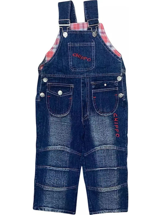Chippo Παιδική Τζιν Σαλοπέτα Dark Blue