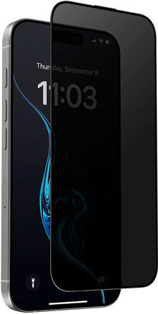 Privacy Full Face Tempered Glass Black Compatible with Xiaomi 14 Pro Realme 14 Pro for iPhone 17e / 16e / 14 / 13 / 13 Pro