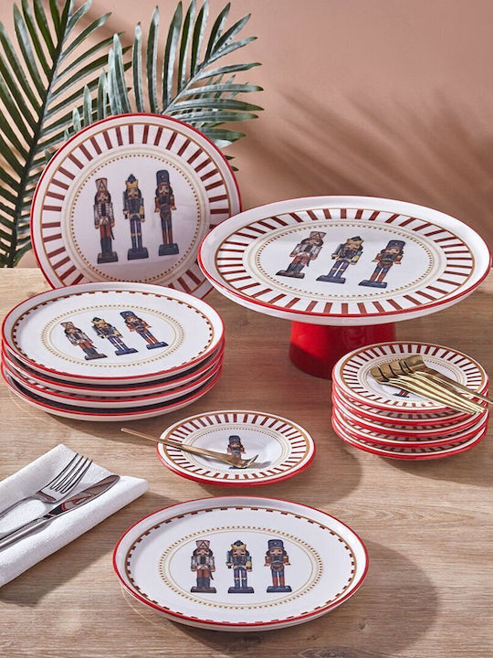SteweHome Dinnerware Set 19 Pieces Stone Porcelain Collection Koursouni Military 6 Persons 20x20cm