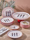 SteweHome Dinnerware Set 19 Pieces Stone Porcelain Collection Koursouni Military 6 Persons 20x20cm