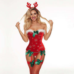 Γιορτινό Lingerie Set Santa Naughty Holiday Κορσέ & Ζαρτιέρες