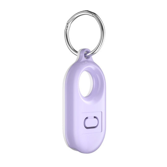 Samsung Galaxy Smarttag2 Tracker Προστατευτική Θήκη Εντοπισμού Θέσης Πλήρης Κάλυψη Υπολογιστή Μπρελόκ Μωβ+λευκό