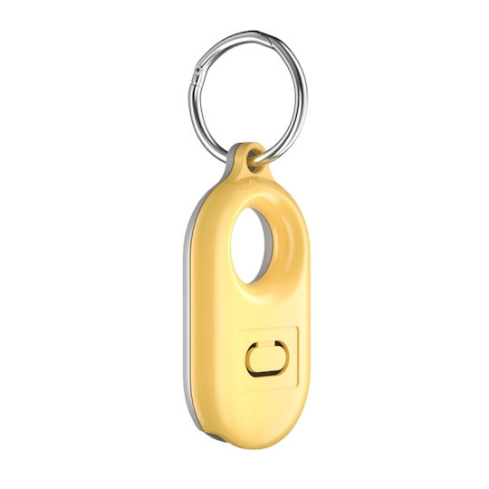 Samsung Galaxy SmartTag2 Tracker Husă Protectoare de Urmărire Acoperire Completă din Plastic Tip Breloc Gri Deschis+Galben