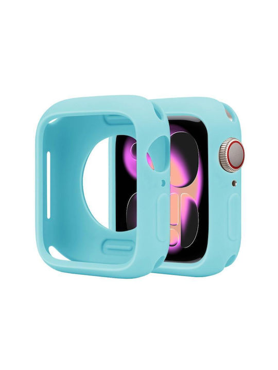 Apple Watch Series 11/10 42mm Silicone Watch Case Candy Half Coverage Light Blue