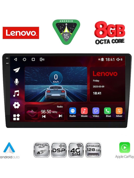 Lenovo Auto-Audiosystem (Bluetooth/USB/WiFi/GPS/Apple-Carplay/Android-Auto) mit Touchscreen 9"