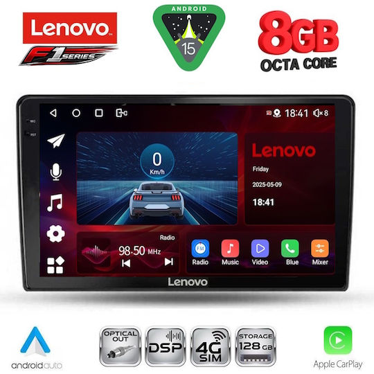 Lenovo Ηχοσύστημα Αυτοκινήτου για Alfa Romeo Mito 2008-2018 (Bluetooth/USB/WiFi/GPS/Apple-Carplay/Android-Auto) με Οθόνη Αφής 9"