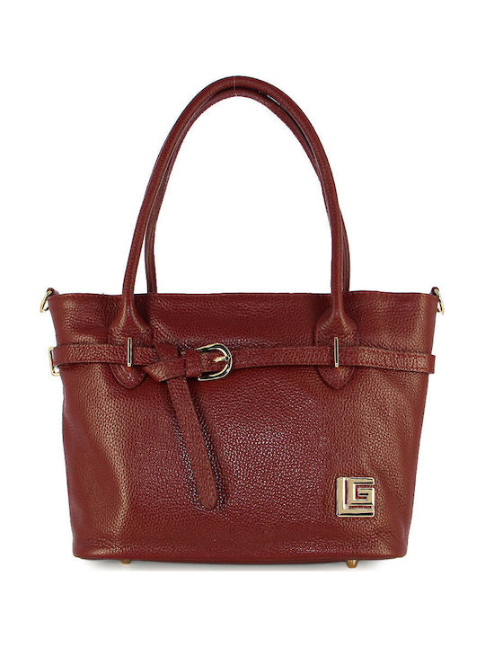 Guy Laroche Leather Women's Bag Shoulder Burgundy