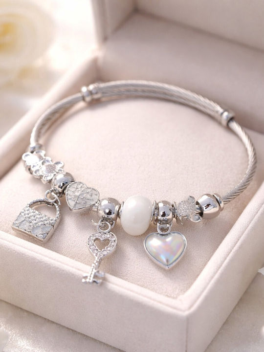 Eluna Damen Armband mit Design Herz aus Silber