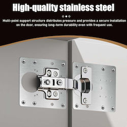 Olympus Metallic Cabinet Hinge Repair Plates 4 Pieces