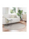 vidaXL Rug Round Cream