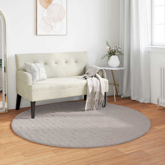 vidaXL Χαλί Στρογγυλό Καφέ Φ120cm