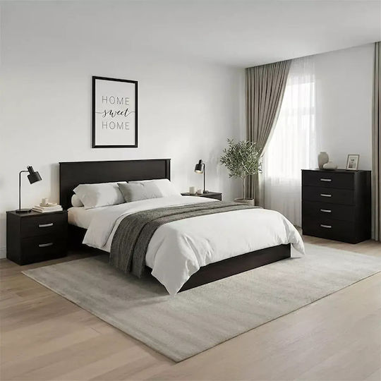 Σετ Κρεβατοκάμαρας Athos Wenge με Τάβλες 140x200εκ. 4τμχ