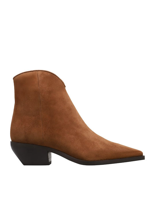 Kalogirou Suede Women's Ankle Boots Tabac Brown