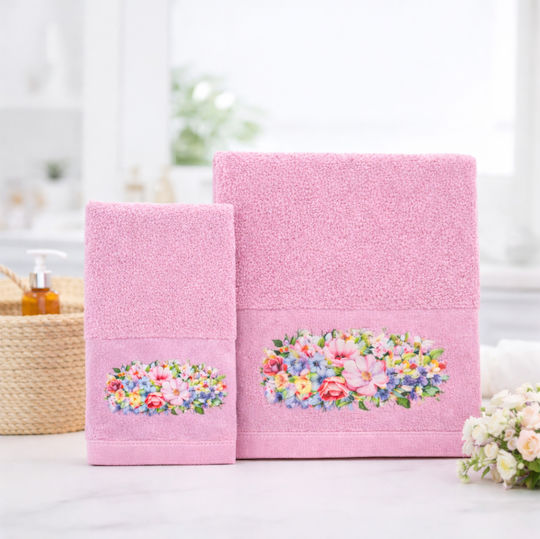 Astron Italy Rosie 30x50cm Dusty Rose Bath Towel Weight 500gsm