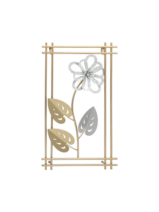 Keskor Wall Decor Gold Made of Metal 50x4x30cm