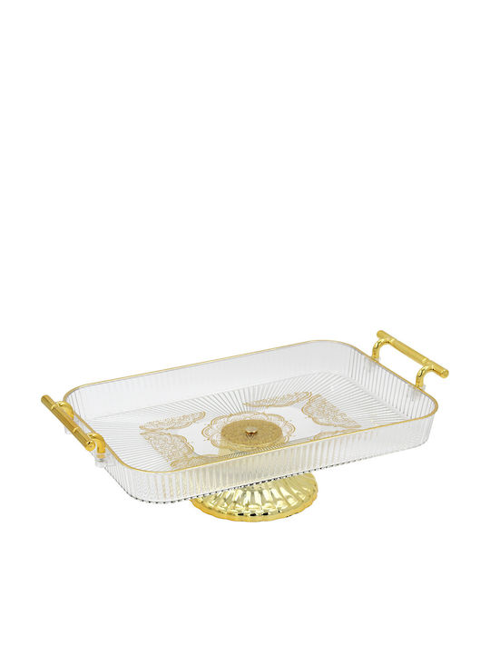 Keskor Τουρτιέρα Πλαστική Χρυσή 37x21x12εκ.